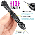 Miniatyrbilde 3 av 5: Pin Vise for Resin Casting Molds, Stålhåndboremaskin, Resin Drill med 10 PCS Drill Bit, Precision Hand Drill Tools（Svart）