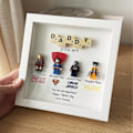 Miniatyrbilde 2 av 5: Superhelt Bilderamme Veggkunst Retro Tegneseriefigur Familie Dekor Black 8 People