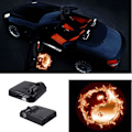 Pikkukuva 2 / 5: Ensiluokkaiset langattomat auton oven valot 2 kpl Helppo asentaa Tervetuloa laserprojektori Liimattava Led-logovalo Reikävapaa magneettianturi Ghost Shadow -lamppu Logot