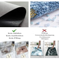 Miniatyrbilde 3 av 5: Diatomitt mikrofiber badematte/40x60cm/Firesjiktet superabsorberende baderomsgulvmatte for baderomsdører, vaskbar badematte cyan tekstur