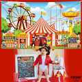 Miniatyrbillede 3 af 5: Karneval baggrund til karneval dekorationer - XtraLarge, 72x44 tommer | Karneval temafest dekorationer | Karneval banner, cirkus temafest dekorationer