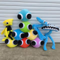 Miniatyrbilde 3 av 5: Rainbow-Friends Kapittel Kapittel 2 Cyan og Gul Plysjleke, Lookies Plysjserie Dinosaur Plysjleker-Lilla