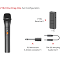 Miniatyrbillede 4 af 8: Trådløs mikrofon, bærbar trådløs håndholdt mikrofonhøjttaler med USB-modtager | Dynamisk mikrofon til karaoke, kirke, vokal, bryllup og DJ