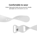 Miniatyrbilde 3 av 5: Bånd kompatibel med Apple Watch 38mm 40mm 41mm, myke silikon sportstilbehør armbånd for kvinner og menn (hvit)