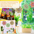 Miniatyrbilde 3 av 5: 3-pakks Rhinestone-maleri vindusfanger vindspill dobbeltsidig krystall Rhinestone hengende ornament blomsterform vindusfangersett (Stilig stil)