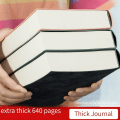 Miniatyrbillede 3 af 5: Foret Journal Notebook - B5 Bredt Linjeret Notebook Tyk Journal til Skrivning, 80gsm Linjeret Papir, Læder Blødt Omslag, til Kvinder Mænd Arbejde Kontor Skole