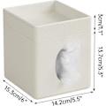 Miniatyrbillede 4 af 5: PU læder firkantet servietbeholder med opbevaringsbakke til badeværelse forfængelighed bordplade natborde soveværelse kontorbord, stilfuld servietbeholder dekorativ