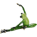 Miniatyrbillede 1 af 5: Miniature Figurer Yoga Frø Frø Have Statue Sjov Frø Skulptur Gaver til Mikro Landskab Fe Have Rustikke Dekorationer