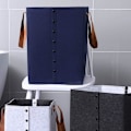 Miniatyrbillede 3 af 5: Vasketøjskurv Opbevaringskurv Vasketøjskurve til Soveværelser Store Vasketøjskurve Lille Opbevaringskurv Store Opbevaringskurve Navy Blå,24X24X34