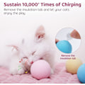 Pikkukuva 5 / 5: Chirping Cat Toys Balls with Silver Vine Catnip, 3 Pack Fluffy Interactive Cat Kicker, 3 Lifelike Animal Sounds, Kitty Kitten Catnip Exercise Toys