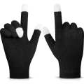 Miniatyrbilde 1 av 5: Vinter touchscreen-hansker Stretchy strikkede touchscreen-hansker Unisex varme teksting-hansker for kvinner og menn