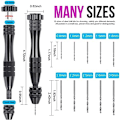 Miniatyrbilde 2 av 5: Pin Vise for Resin Casting Molds, Stålhåndboremaskin, Resin Drill med 10 PCS Drill Bit, Precision Hand Drill Tools（Svart）