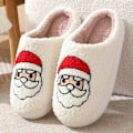 Miniatyrbillede 1 af 7: RUYI Jule-Tøfler til Kvinder og Mænd - Plys Tøfler, Vintertøfler Varme og Fluffy, Skridsikre Letvægts Bløde Tøfler, Julegaver Santa Claus 42-43 (suitable for size 41-42)