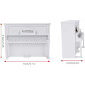 Pikkukuva 3 / 5: 1:12 Mini-pysty piano, nukkekodin puinen piano jakkaralla Elävä mini-talomallin lisävarusteet Urheilutarvikkeet Nuken lisävarusteet (valkoinen)
