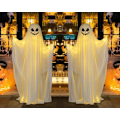 Pikkukuva 1 / 4: 2 kpl suurta valaistua valkoista kangaspeikkoa, 5,4 jalan korkea valkoinen peikko, 30 LED-valosarjalla Halloween-kodin pihanurmikon juhlan koristelu (pelottava)