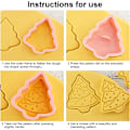Miniatyrbild 3 av 5: Set med 8 jul-kakformar, 3D-plastkakformar, kexform för barn, jul-kakform med pusher (rosa)