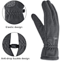 Miniatyrbild 4 av 5: Barn Termiska Handskar Vinter Polar Fleece Pekskärm Handskar för Pojkar Flickor Anti-Slip Varma Barn Handskar Utomhus Isolerade, Grå, M