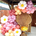 Pikkukuva 4 / 5: 149 kpl Daisy-ilmapallokaaripaketti, pastellinpunainen violetti oranssi matta pölyinen vaaleanpunainen Boho Groovy Daisy-kukka lateksi-ilmapallokaari juhlakoristeluun