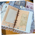 Miniatyrbillede 3 af 5: Spiral notesbøger i stof - rejse notesbog - tom notesbog - planlægger - sød notesbog - notesbog i papir - stof - blondekanter - notesbog til optagelse - DIY-scrapbog