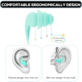 Miniatyrbild 5 av 5: Pairs Noise Cancelling Öronproppar, Silikon Simning Öronproppar Vattentäta Öronproppar för Surfing Sömn Hörselskydd (Fishtail Style)