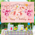 Miniatyrbilde 5 av 5: Gratulerer med 13-årsdagen bursdagsfestdekorasjoner for jente rosa 13-årsdagsbakgrunn Tretten bursdagsplakat Fotorekvisitter Bakgrunn Bursdagsfest
