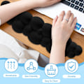 Miniatyrbillede 2 af 3: Cloud håndledsstøtte tastatur, Memory Foam håndledsstøtte til computertastatur, ergonomisk håndledsstøtte til tastatur til smertelindring ved skrivning - sort
