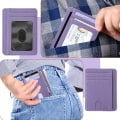 Miniatyrbild 5 av 5: RFID-blockerande kreditkortsfodral, smala kreditkortsfodral ID-fodral läderplånbok mynt identitets kreditkortsfodral för kvinnor män (lila)