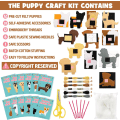 Pikkukuva 4 / 5: Puppy Craft Kit - Lasten DIY-askartelu- ja ompelusetit Koiran pehmolelu Huopa Plushie Tytöille ja pojille Koulutusaloittelijoiden ompelusetit Ompelusetit