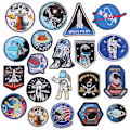 Miniatyrbillede 1 af 3: 20 stk. broderede strygemærker, planetariske broderede patches