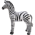 Miniatyrbilde 2 av 5: Zebra oppblåsbar plysj utstoppet dyr. Gaver til barn, festdekorasjoner, plysjleke. 32 tommer høy. an-ZEB3