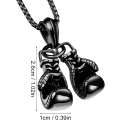 Miniatyrbillede 2 af 4: Halskæder til kvinder TrendyLayered halskæder drenge charme sports mode kæde guld stål til mænd legering boksning titanium chunky (sort, one size)