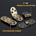 Miniatyrbilde 4 av 5: Folding Table Hinges Folding Connector 180 Degree Folding Stainless Steel Furniture Fitting, 4 Pcs