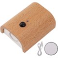 Miniatyrbillede 5 af 5: Trappe Lamper, 2-sidet belysning, varmt lys, magnetisk montering, lang batterilevetid, natlampe i bøgetræ, sensor for daggry og skumring