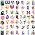 Pikkukuva 2 / 5: Sailor Moon -tarrat 100 kpl, sarjakuvaesteettiset vinyylitarrat ja -tarrat, söpöt ja viileät kannettavan tietokoneen vesipullotarrat, tarrat Hydro Flaskille, autolle, rullalaudalle