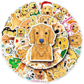 Miniatyrbillede 1 af 5: Golden Retriever-klistermærker | 50 stk. | Søde hundevynil-klistermærker, der er vandtætte til bærbare computere, telefoner, bagage, kolber, vandflasker, cykler, biler, tablets, klistermærkepakke