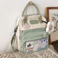 Pikkukuva 4 / 5: Kawaii reppu, söpö laukku, crossbody-kangaskassi naisille, Kawaii Ita -laukku Kawaii-tarvikkeilla, vihreä
