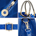 Miniatyrbillede 4 af 5: Skinnende Laklæder Dame Punge Satchel Håndtasker Damer Mode Top Håndtag Håndtasker Crossbody Skuldertasker