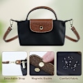 Miniatyrbilde 5 av 7: Mote Colorblock Mini Crossbody Veske for Kvinner, Ensfarget Firkantet Veske med Justerbar Stropp, Elegant Håndveske Off-white