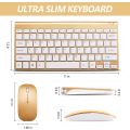 Miniatyrbild 2 av 5: Trådlöst tangentbord och mus-kombination, kompakt tyst trådlöst tangentbord och mus-set 2.4G ultratunn elegant design för Windows, dator, stationär dator, PC