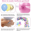 Miniatyrbillede 4 af 5: Ballonbue Garland Kit til børnefødselsdagsfestdekorationer (147 stk. regnbue-enhjørning ballonbue garland kit) (enhjørning)
