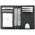 Miniatyrbillede 1 af 3: Minimalistisk frontlommepung - RFID-blokerende ægte læder slank bifold pung til mænd og kvinder