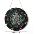 Miniatyrbild 5 av 5: Panel på årets hjul | Häxkalender årets hjul 12 tum, Wicca dörrskylt, väggdekoration, hednisk häxskylt, Yule-D