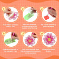 Miniatyrbild 3 av 5: Diamantmålning Underlägg med Hållare, Diamantkonst Underlägg Kits för Nybörjare, Liten Diamantmålning Kit Konst Hantverksmaterial (6 st Blomma)