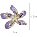 Pikkukuva 2 / 5: Liljakukka Rintaneula Violetti Kukka Rintaneula Kirjallinen Emalimaalattu Kukka Rintaneula Violetti Gradientti Elegantti Rintaneula Hieno Toimisto Korut