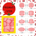 Miniatyrbild 2 av 5: Jul Cookie Cutters Set om 8, Plast Cookie Cutters för Jul, Nyår, Präglad Font för Bakning