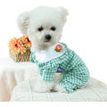 Miniatyrbild 1 av 5: Hundkläder Valp Pyjamas Jumpsuit Outfit Hund Overall Tröjor Rutigt Mönster Morot Kanin Kostym Katt Kläder Chihuahua Yorkies Kläder   Grön XL