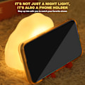 Miniatyrbillede 5 af 5: Silikone Dumpling Lampe, USB Genopladelig Natlampe med Dobbelt Farvetemperatur og Justerbar til Soveværelse, LED Skrivebordslampe