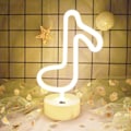 Miniatyrbillede 3 af 5: LED-lys USB/batteridrevet neon natlys Neonlys til soveværelse LED-neonskilte (varm hvid)