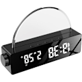 Miniatyrbillede 1 af 5: Digitalt ur LED-ur med lysdisplay Temperatur Dato Digitalt vækkeur til soveværelse Solopgang Simulation Stor skærm,B