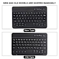 Miniatyrbillede 6 af 10: Bærbar Integreret Mobiltelefon Universal Thai Sprog Bluetooth Beskyttende Læderdækning Tastatur White